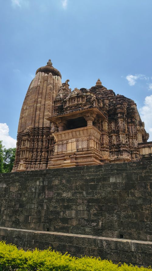 Free Stunning view of the ancient Kandariya Mahadev Temple in Khajuraho, India, showcasing intricate carvings. Stock Photo