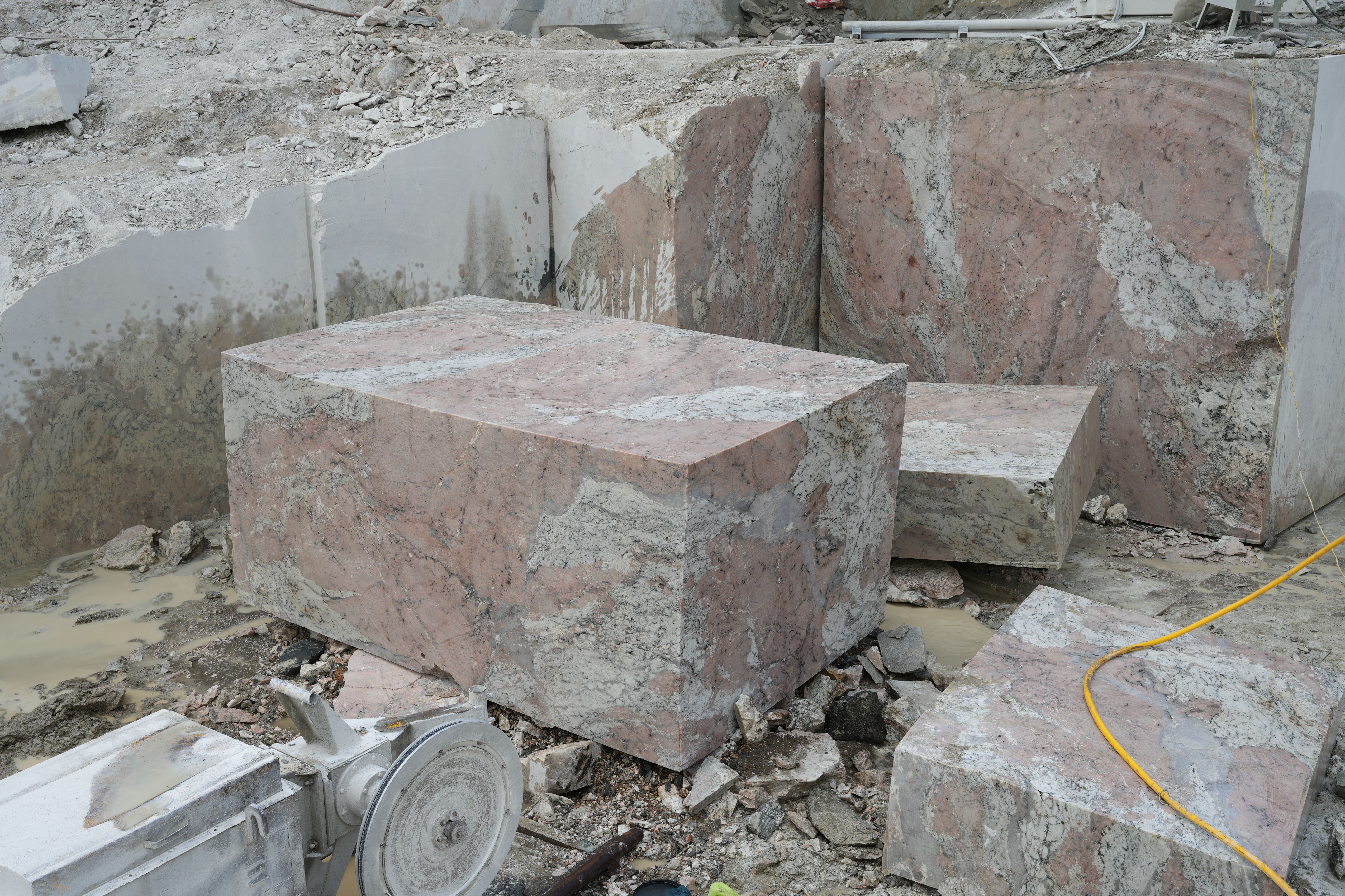 Steatite; natural, crushed, powdered, whether or not roughly trimmed or merely cut, by sawing or otherwise, into blocks or slabs of a rectangular (including square) shape; talc