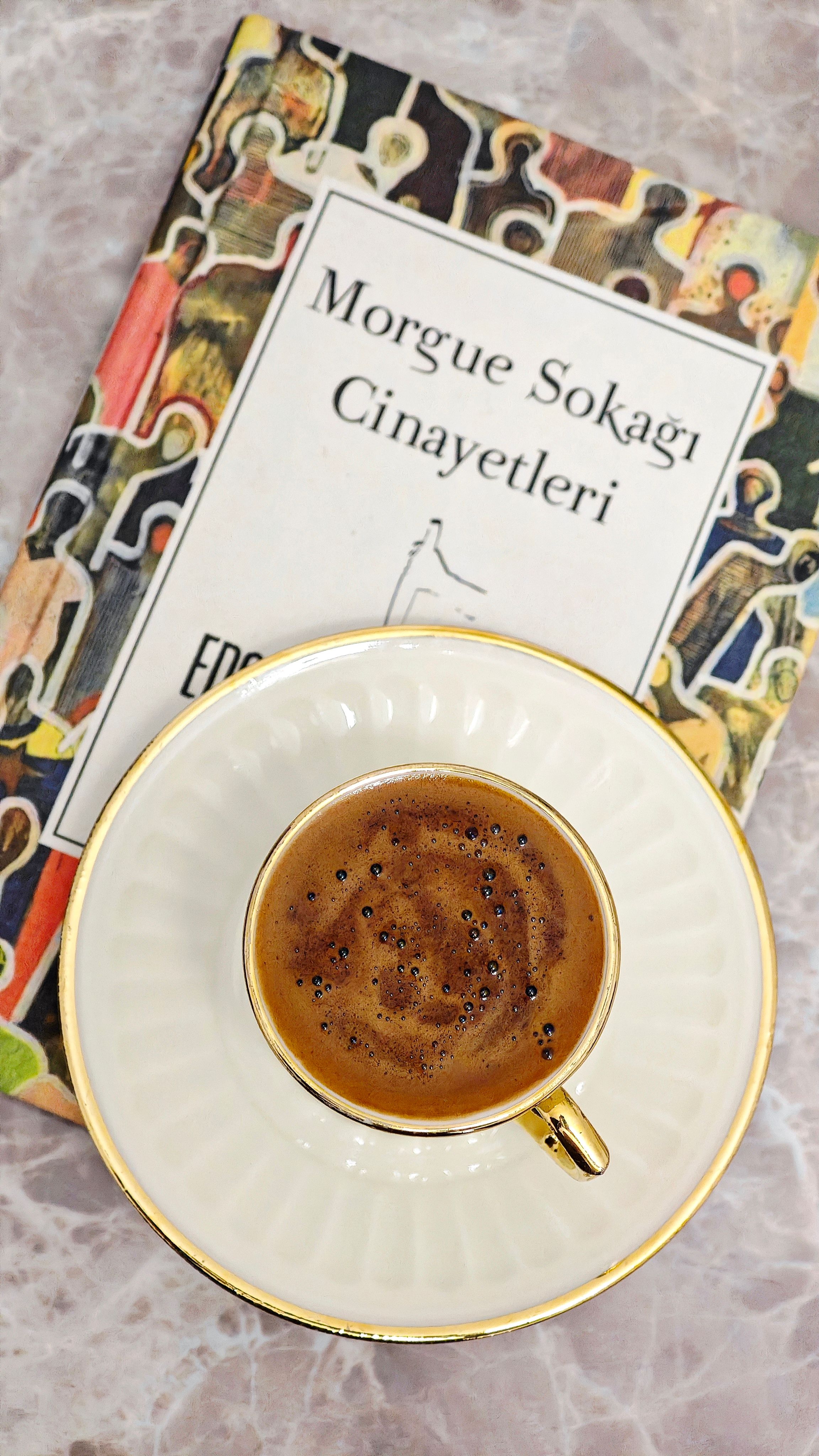Elegant coffee cup on book cover, perfect for literature lovers.