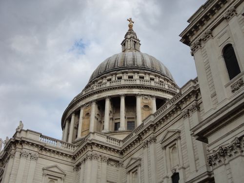 Free A captivating view of the iconic dome of St Paul's Cathedral in London showcasing its neoclassical architecture. Stock Photo