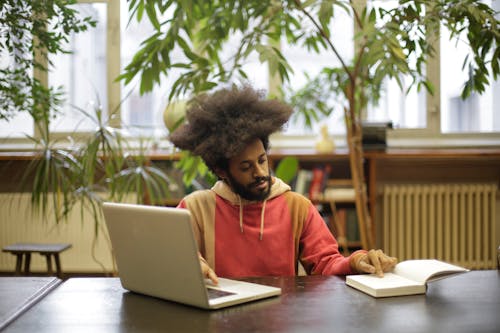 Gratis arkivbilde med afro hår, bærbar, bærbar datamaskin