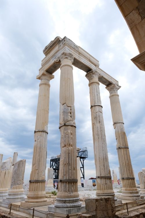 Free Discover the ancient grandeur of the Side Temple ruins in Turkey. Stock Photo