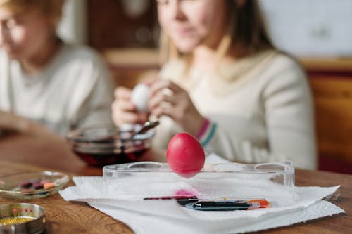 Red Colored DIY Easter Egg