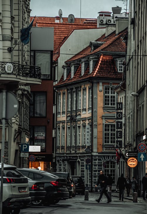 Cars Parked Beside The Road 