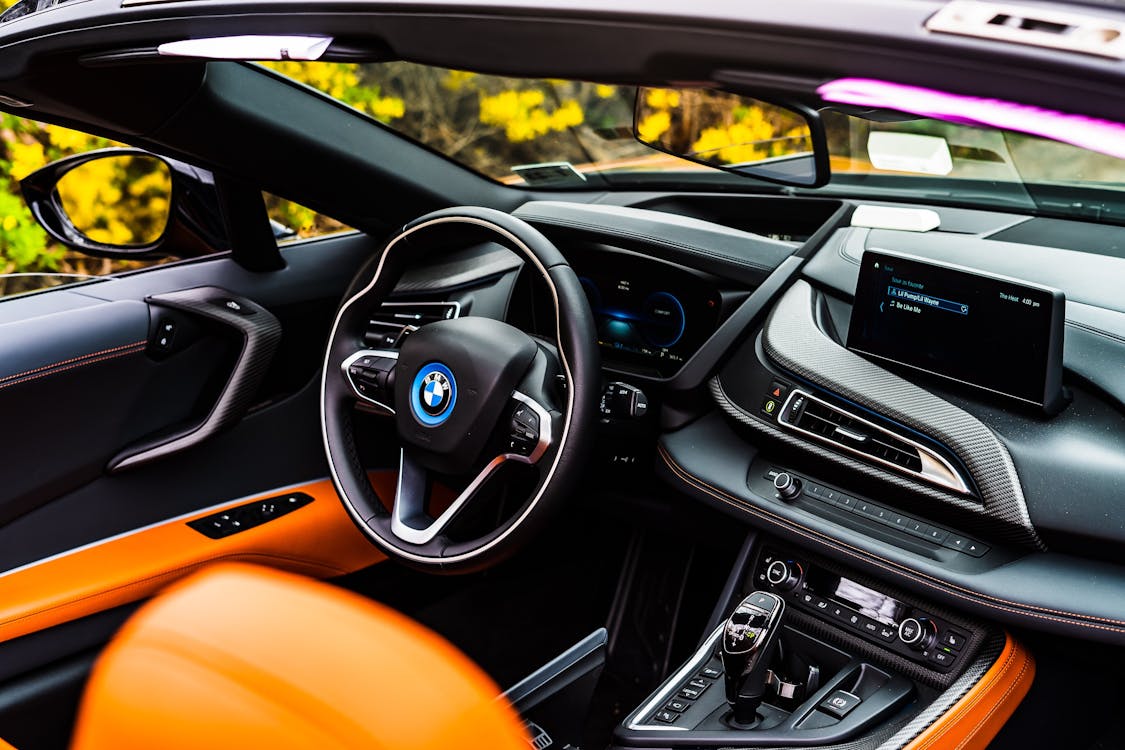 Free Black and Orange Car Interior Stock Photo