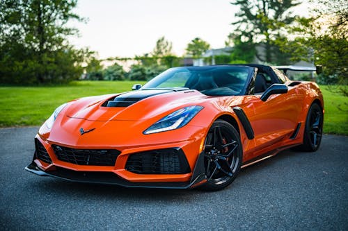 Free Orange Lamborghini Aventador on Road Stock Photo