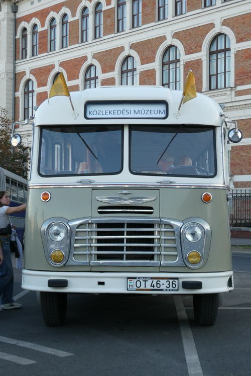 Free Classic vintage bus located outside the Transport Museum in Budapest. Stock Photo