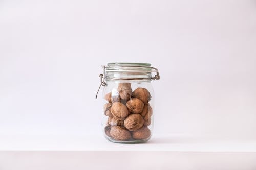 Free Walnuts In A Jar Stock Photo