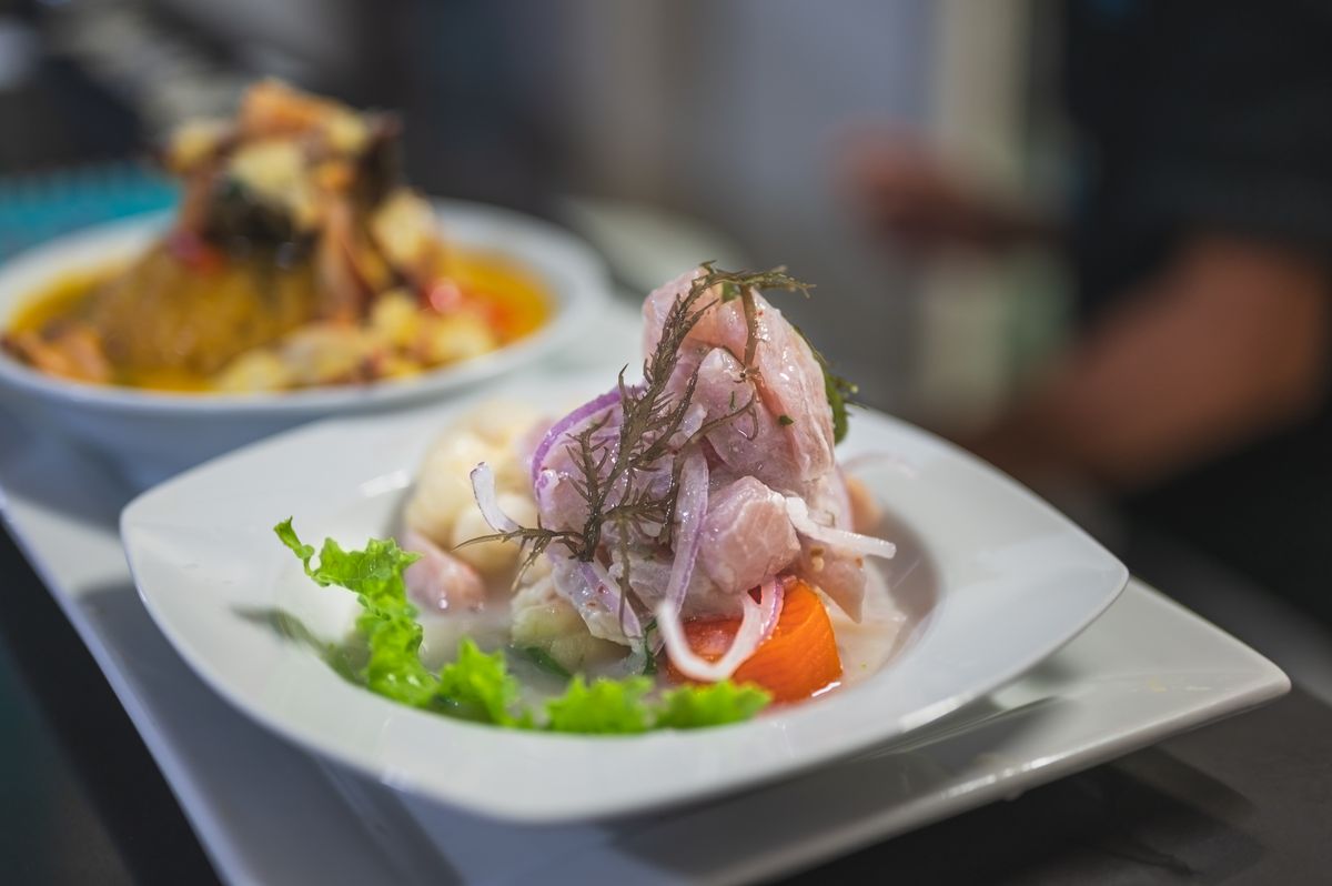 Plate of fresh ceviche