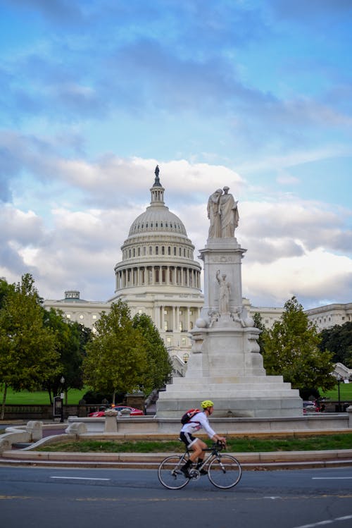Free アメリカ合衆国議会議事堂, サイクリスト, シティの無料の写真素材 Stock Photo