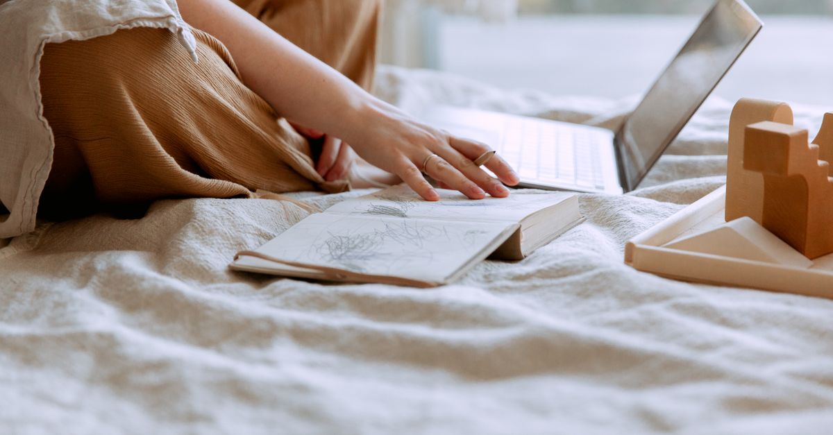 cozy sunday reset routine bedroom with laundry and planner