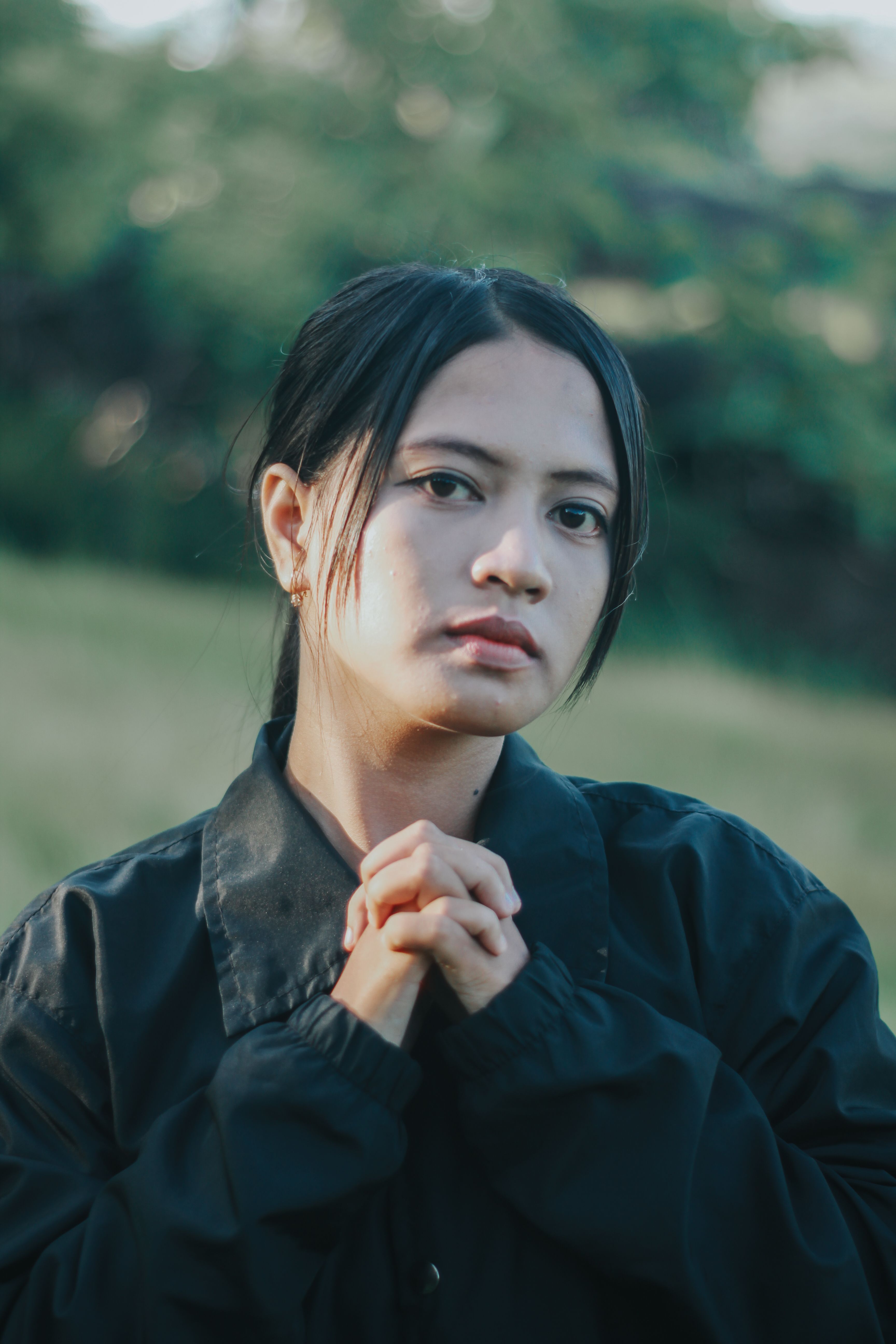 Woman In Black Jacket Standing · Free Stock Photo