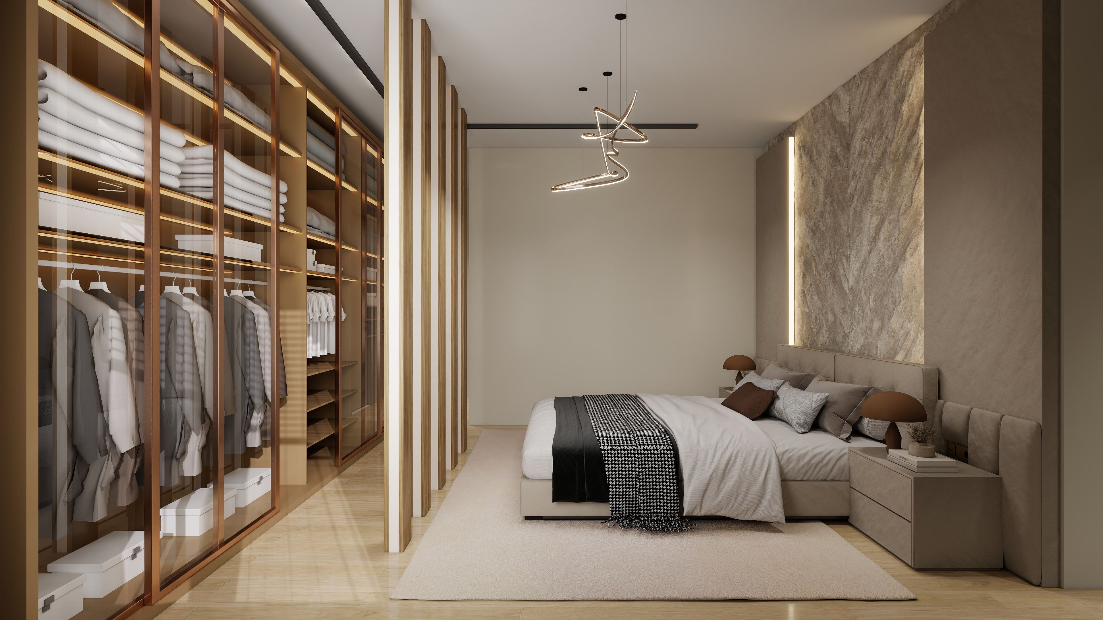 Modern interior showcasing clean architectural lines and functional layout.