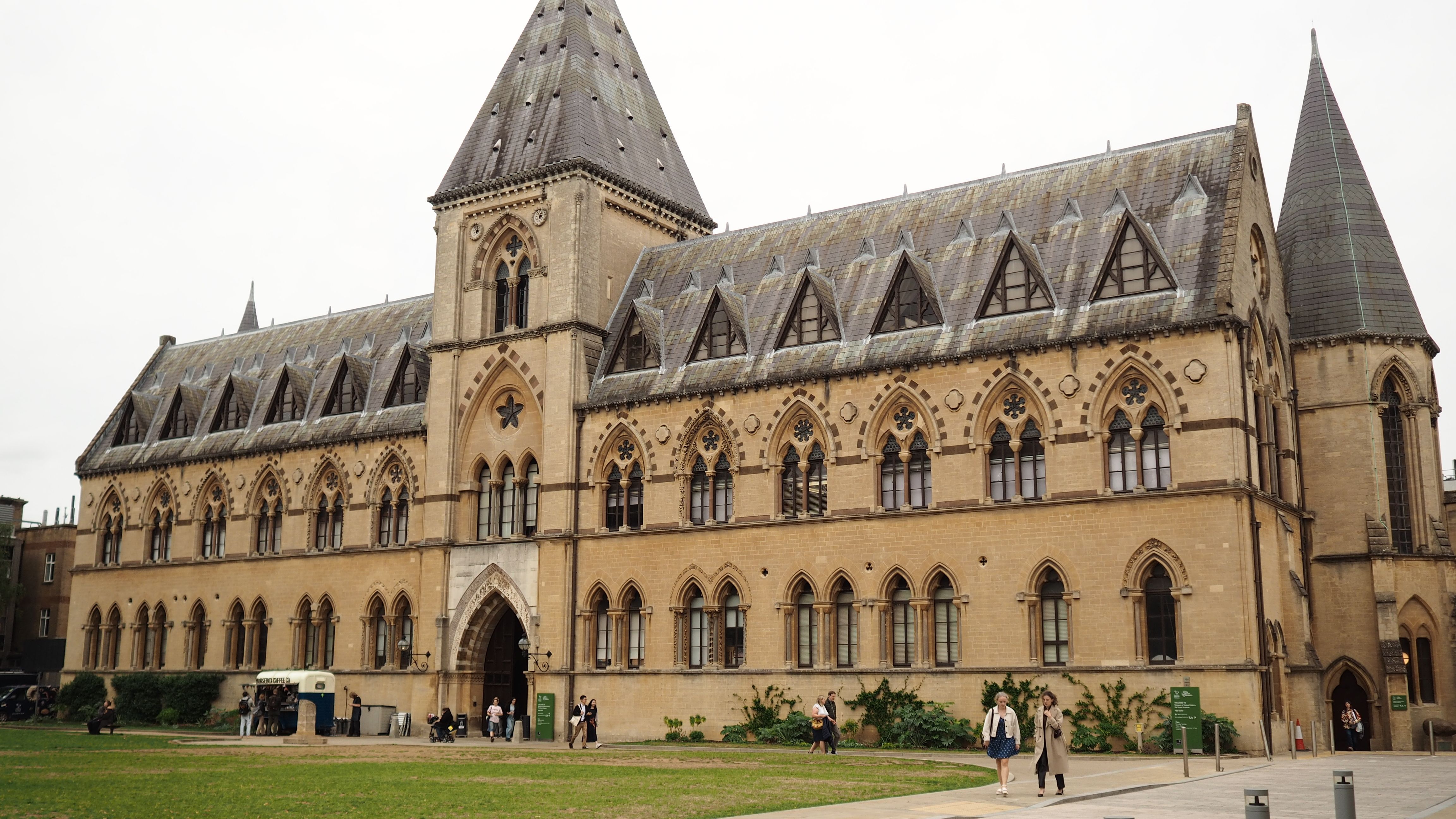 Beautiful view of the Gothic Revival Museum in Oxford, showcasing its intricate design.