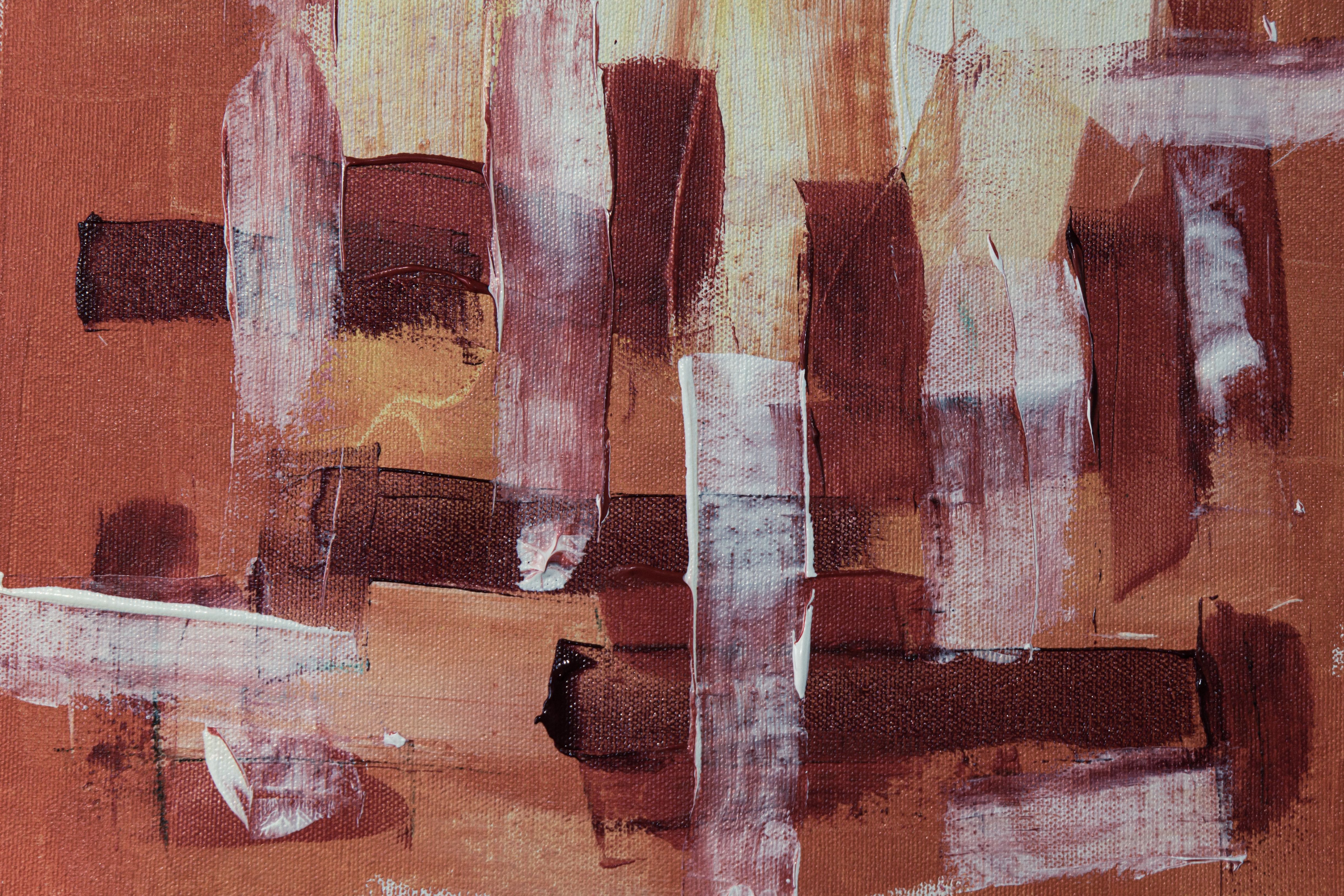 A captivating abstract expressionist painting with textured acrylic strokes on canvas.