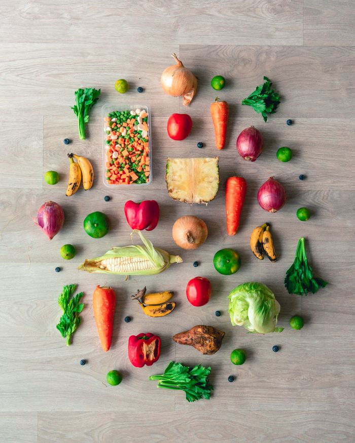 Fresh fruits and vegetables for a healthy diet