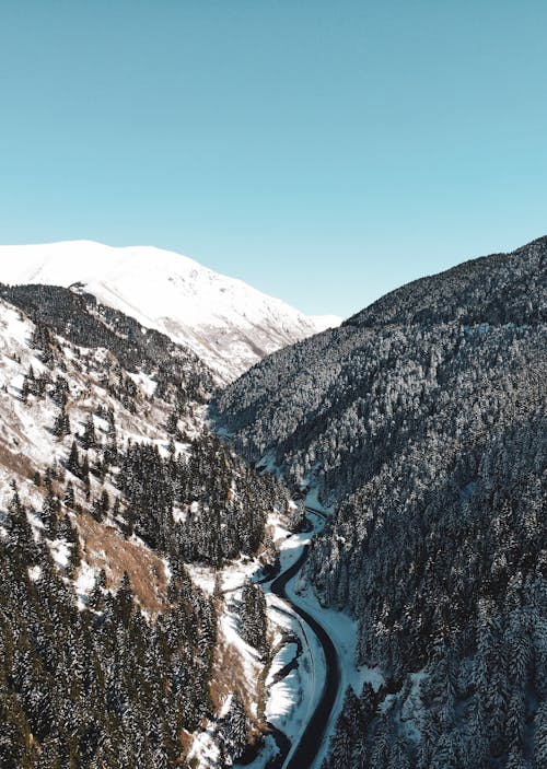 dağ, doğa, drone içeren Ücretsiz stok fotoğraf