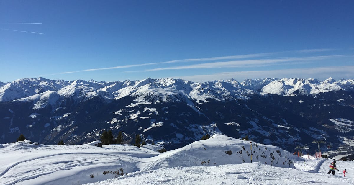 Free stock photo of mountains, ski run, sky view