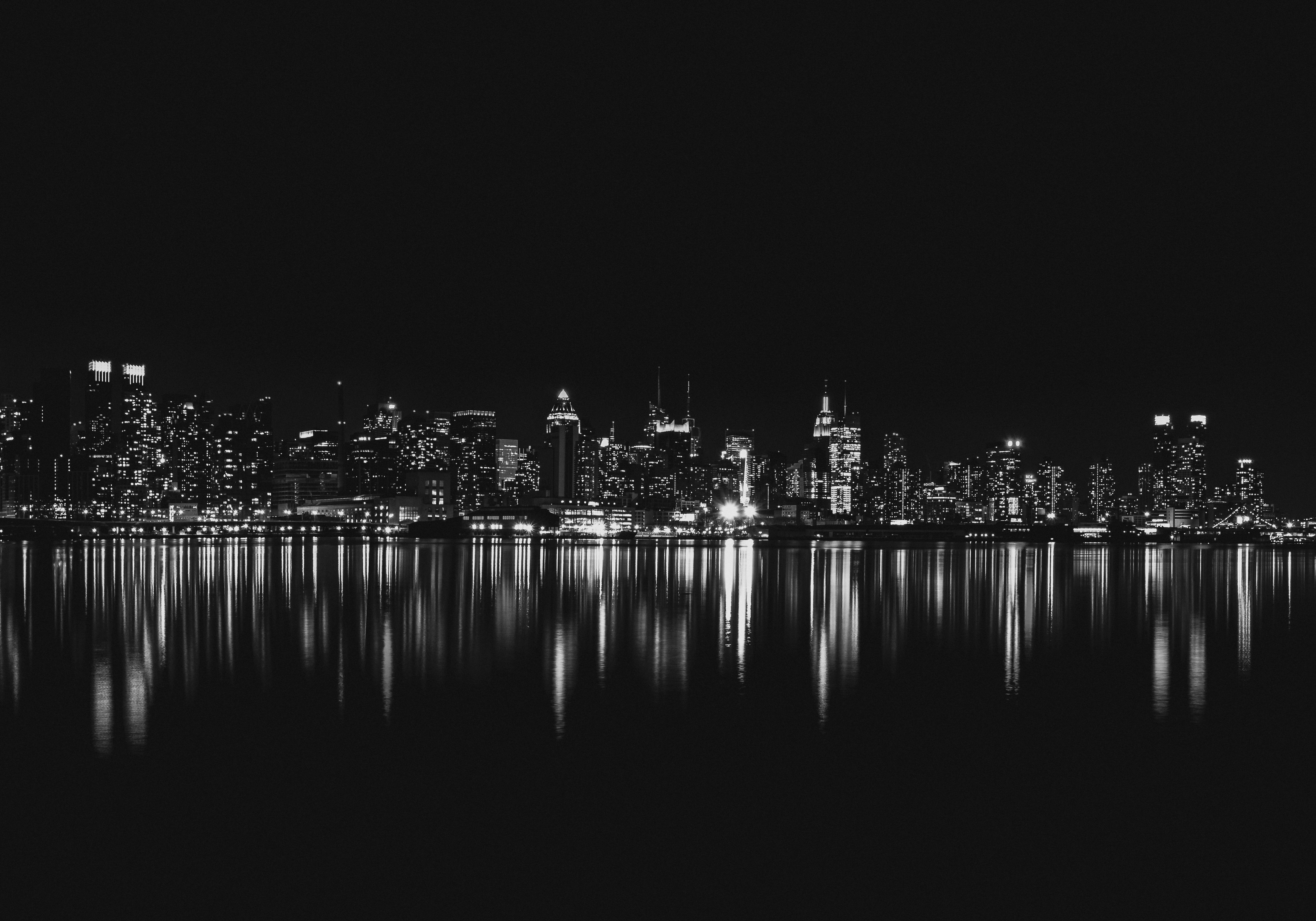 city skyline at night