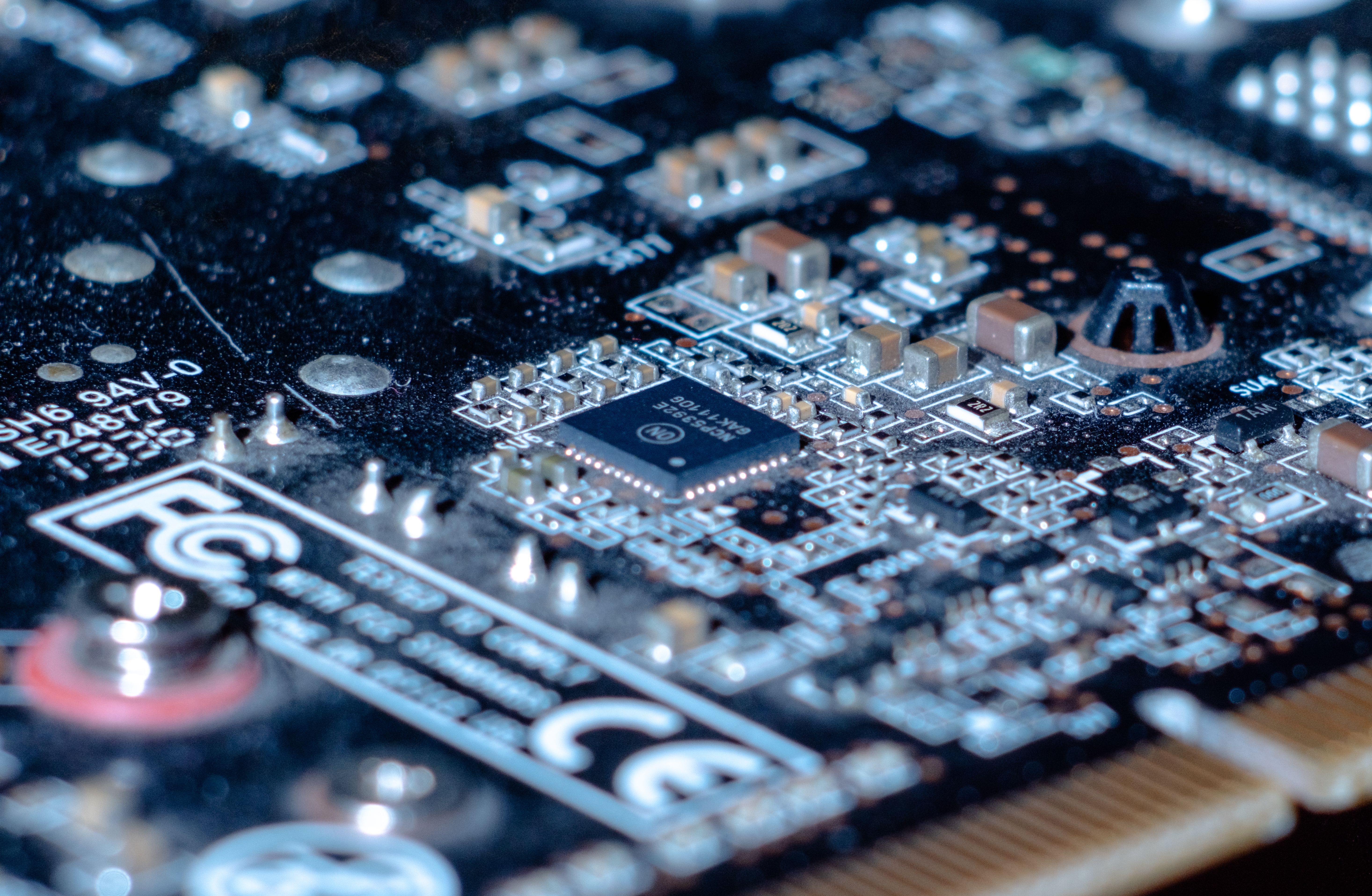 Close-up of a Computer Circuit Board · Free Stock Photo