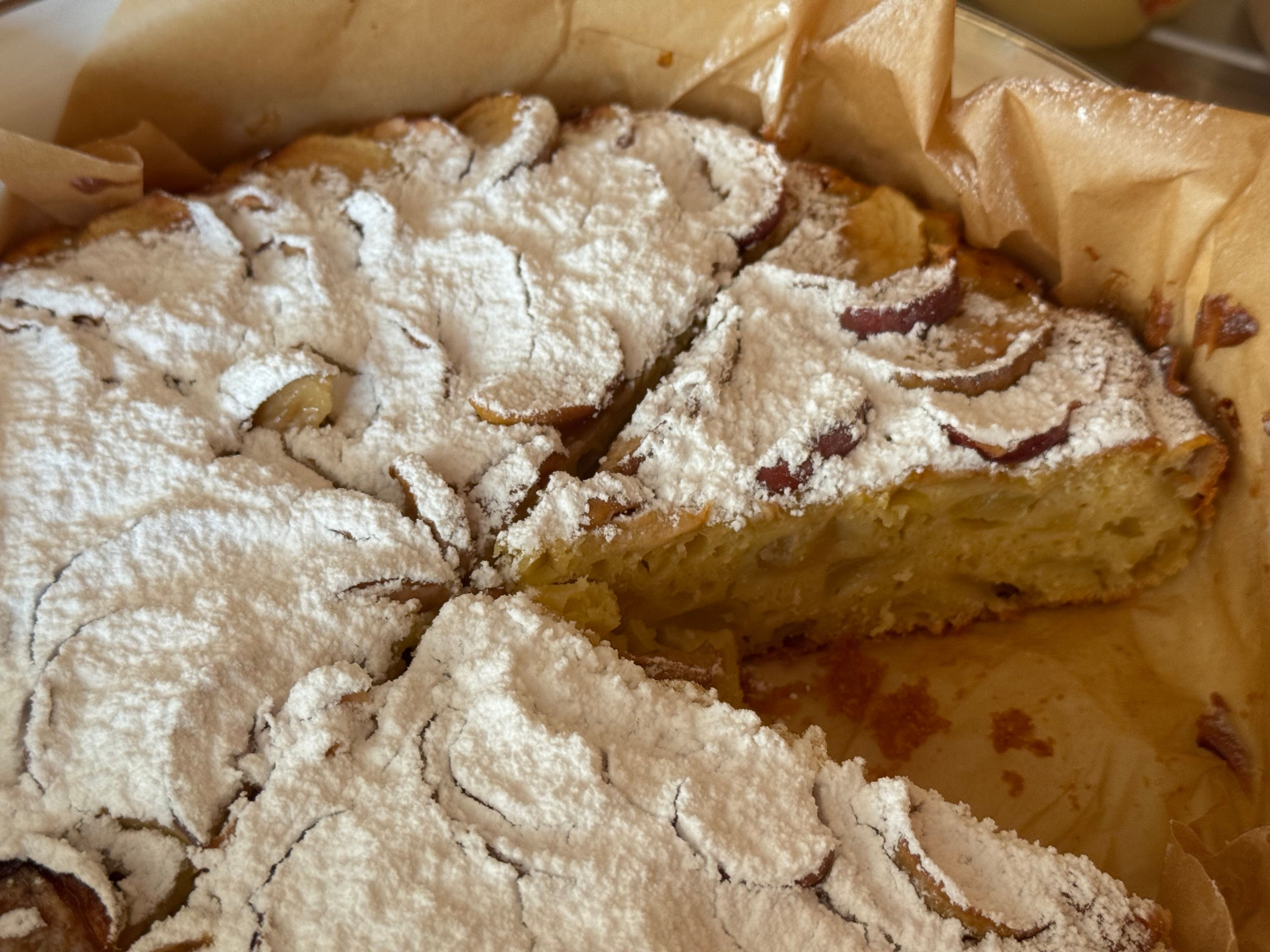 Oat and Apple Sheet Cake with Cinnamon Sugar