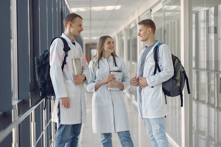 Group Of Medical Students At The Hallway