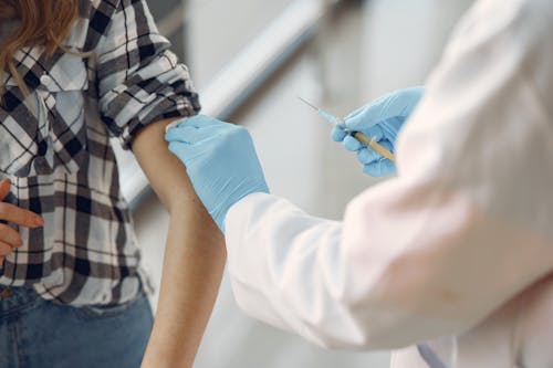 Free Person Getting Vaccinated Stock Photo