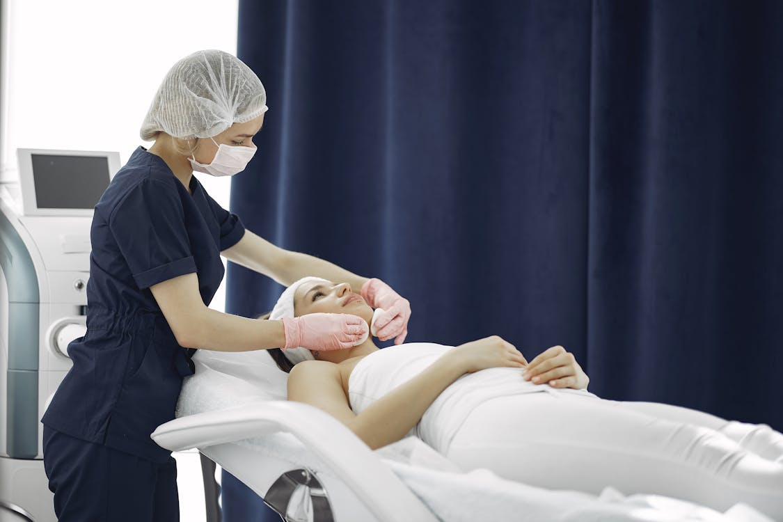 Woman Getting a Facial Treatment