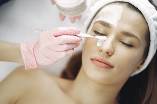 Woman Getting a Facial Treatment