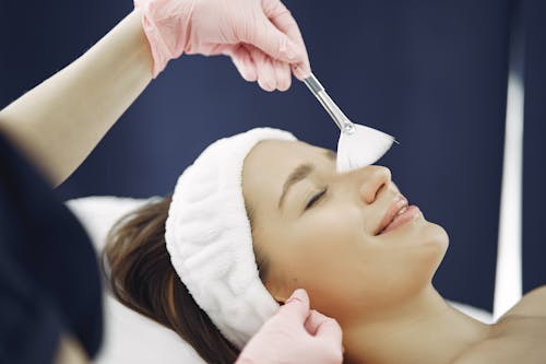 Woman Getting a Facial Treatment