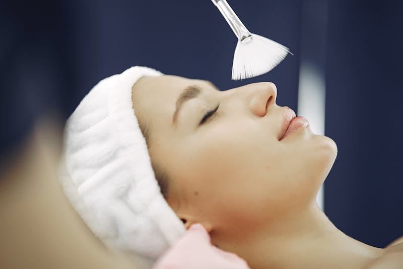 Professional skincare treatment in serene spa environment