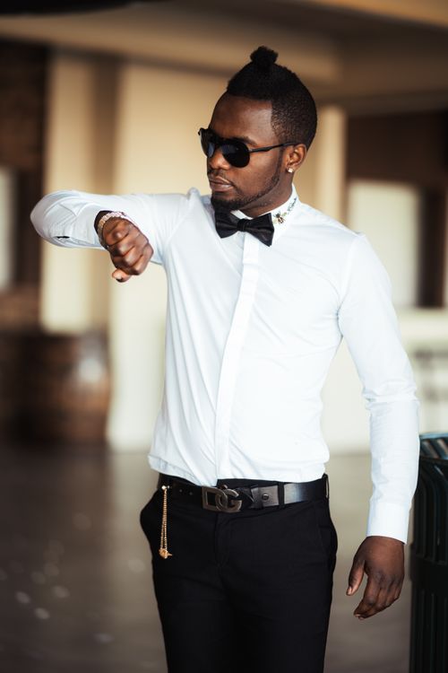 Man in White Dress Shirt and Black Pants Wearing Black Sunglasses  Free  Stock Photo