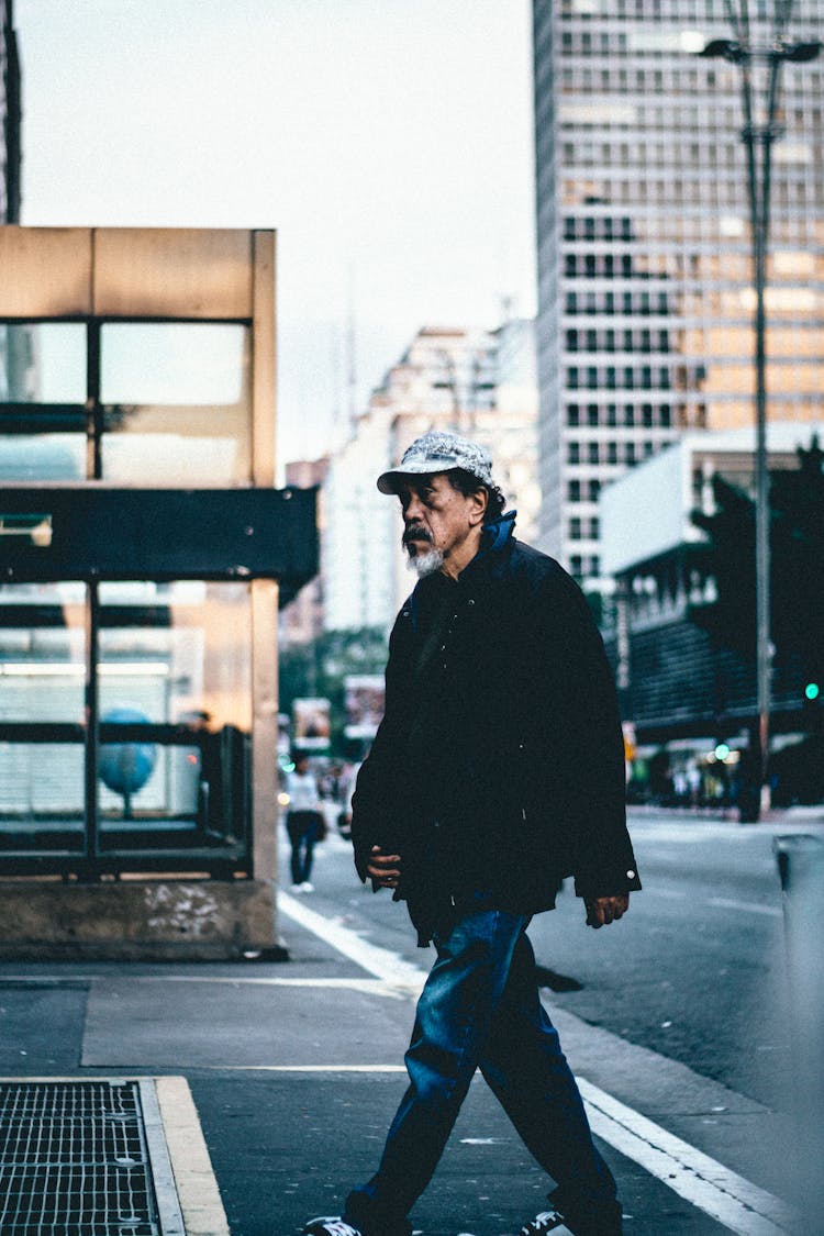 Man Walking On Street