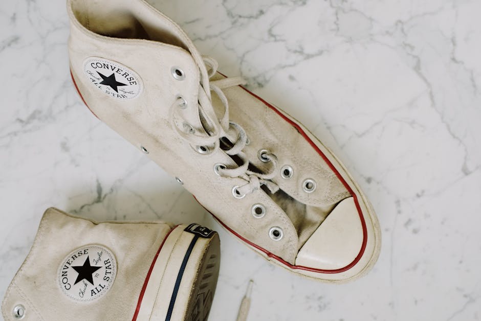 Hanging Yellow Converse High-top Sneakers · Free Stock Photo