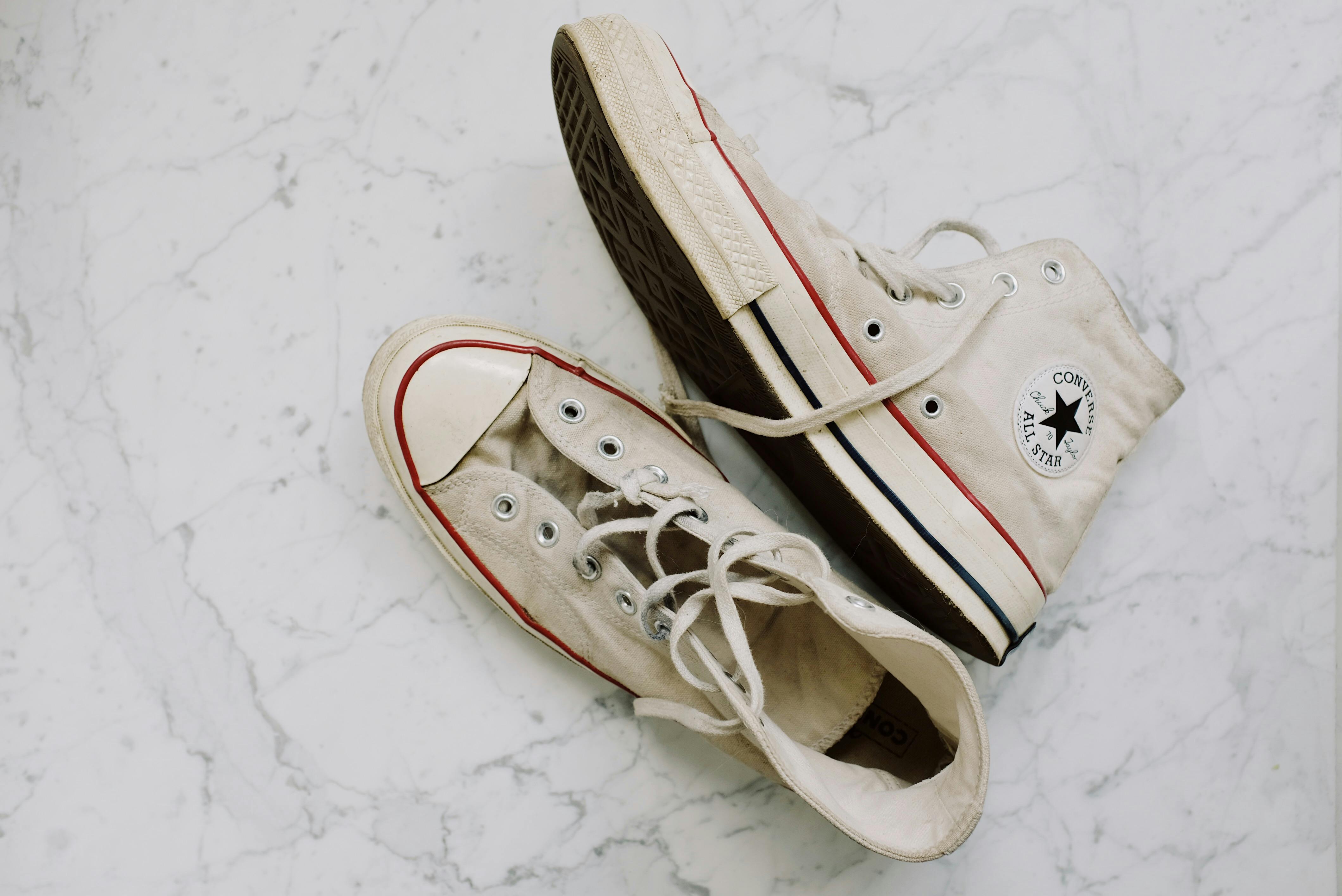 White Converse All Star High Top Sneakers · Free Stock Photo