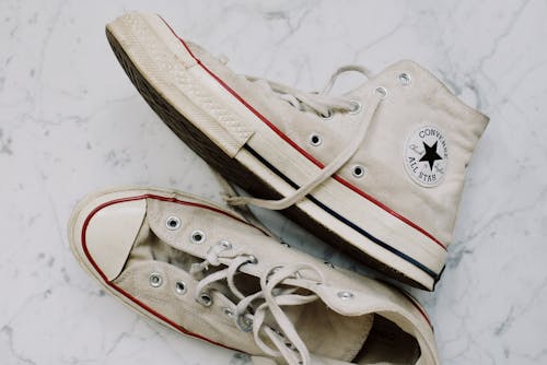 White Converse All Star High Top Sneakers · Free Stock Photo