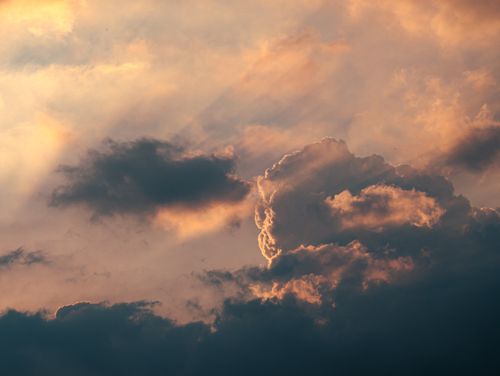 Free Breathtaking view of dramatic clouds during sunset over Lahore, Pakistan. Stock Photo