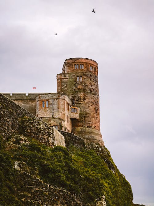 Bamburgh Castle on Top of Mountain