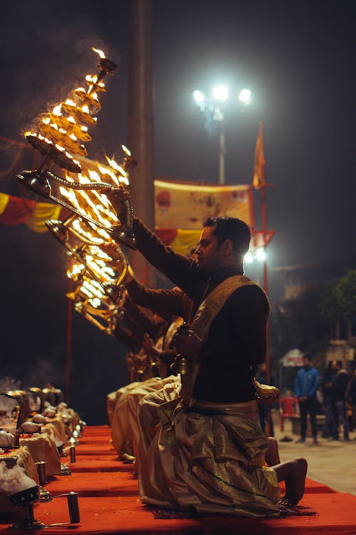 Men Performing a Ritual for a Festival