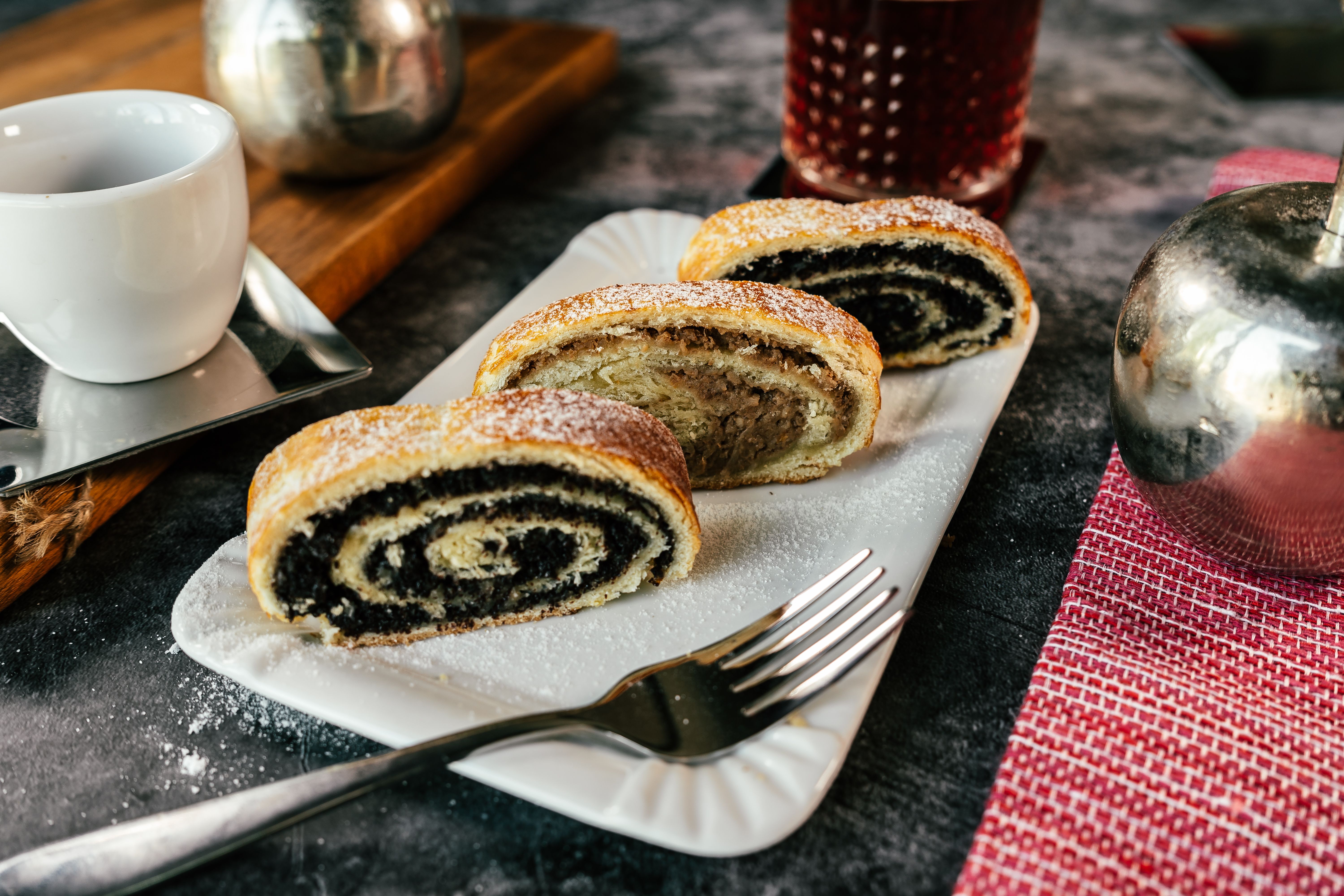 Holiday Spiced Cranberry and Walnut Strudel with Brandy