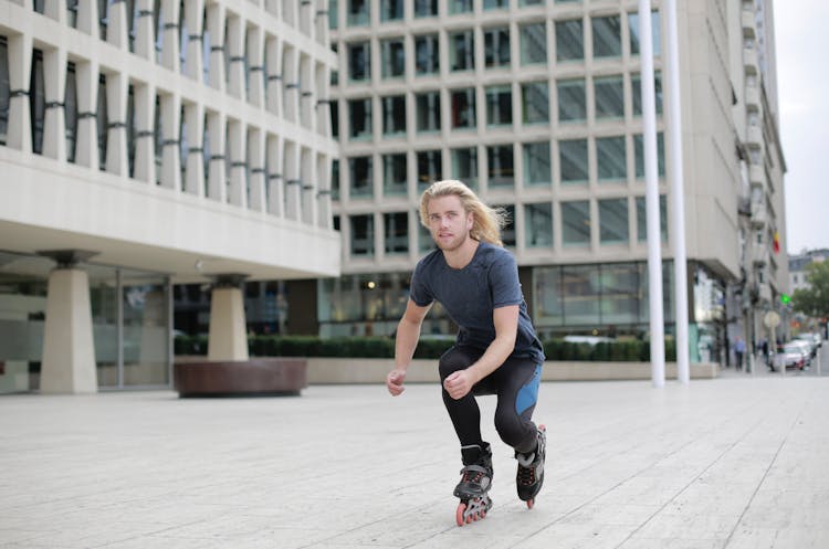 Man Roller Skating