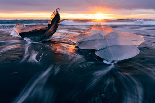 Free stock photo of beach, diamond beach, ice Stock Photo