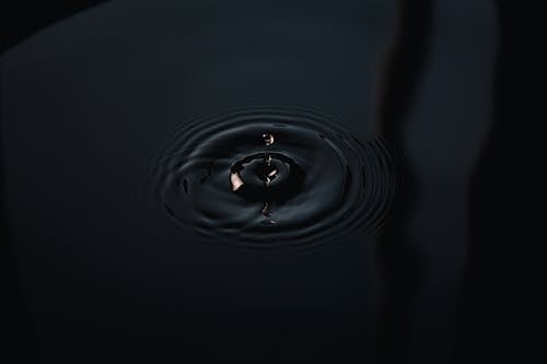 Free Water Drop on Water in Grayscale Photography Stock Photo