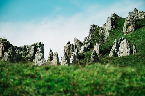 Free Captivating rocky formations under a clear sky in the Chechen Republic, Russia. Stock Photo