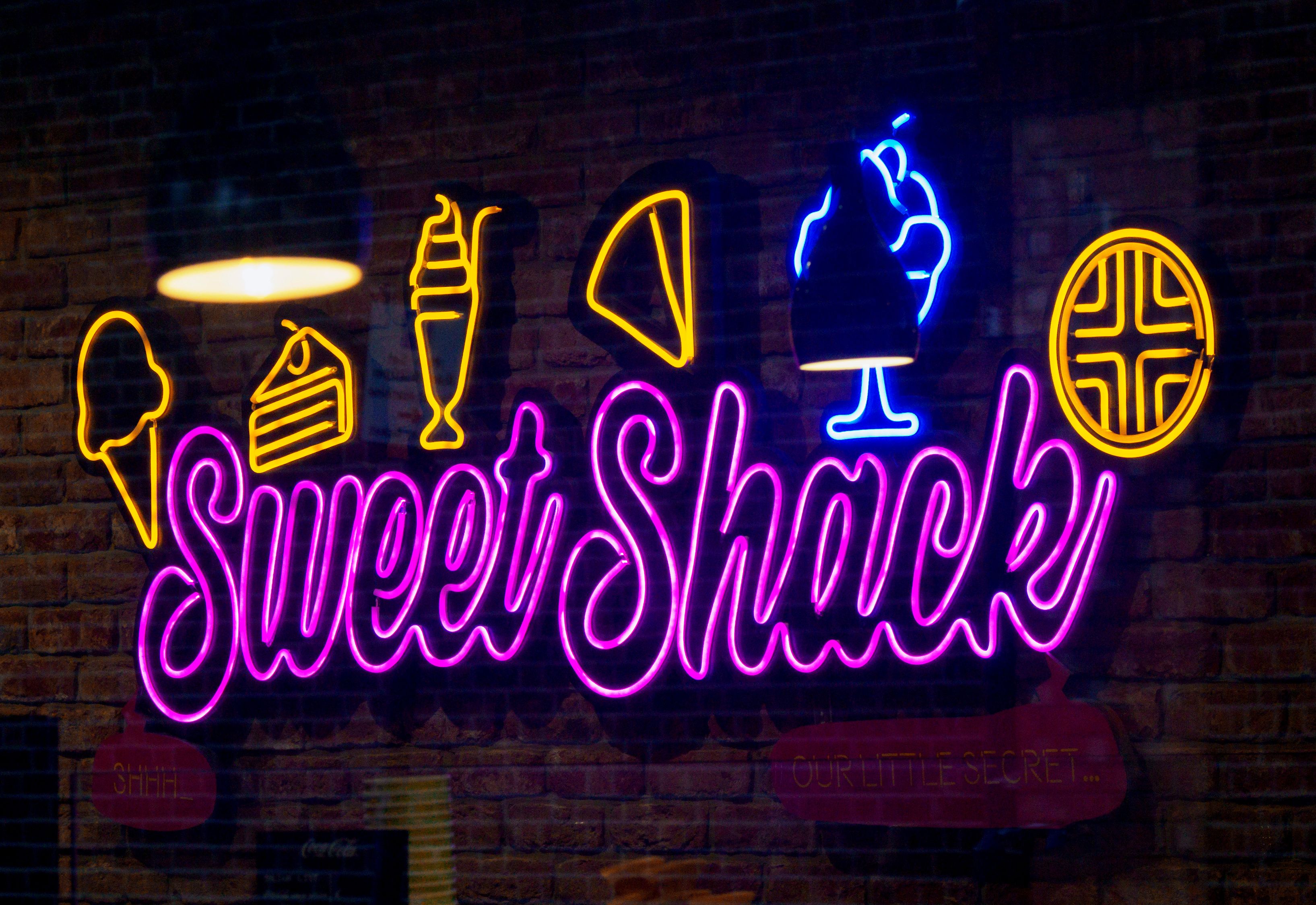 Sweet Escape Sign Sweet Shack Neon Signage · Free Stock Photo