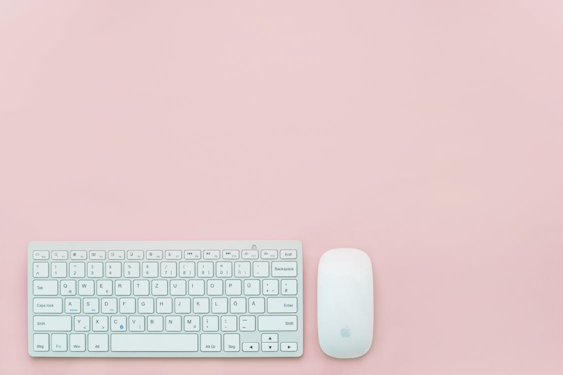 Free Apple Keyboard and Magic Mouse Stock Photo