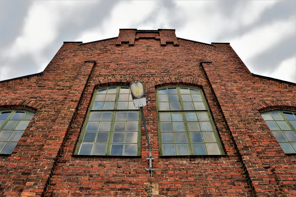Free stock photo of brick wall, building, cloudy