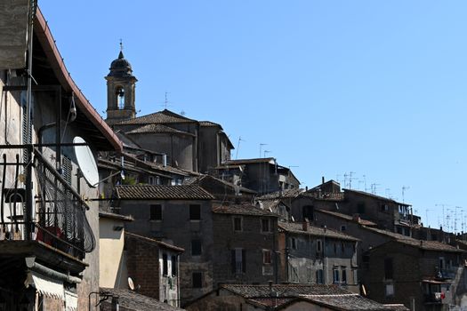 Discover the historic rooftops of Vignanello, a picturesque town in Italy's Latium region.