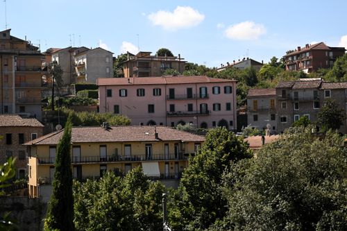 Free A picturesque view of Vignanello, Italy showcasing traditional architecture under a clear sky. Stock Photo