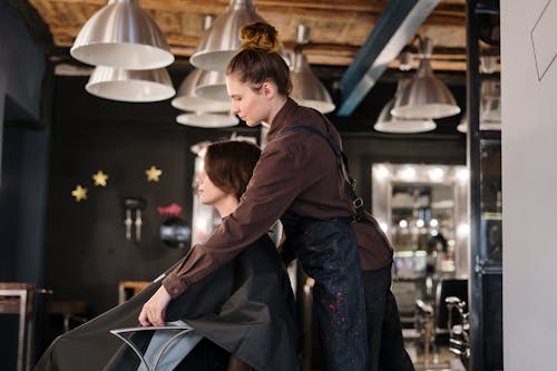 Woman Getting a Haircut